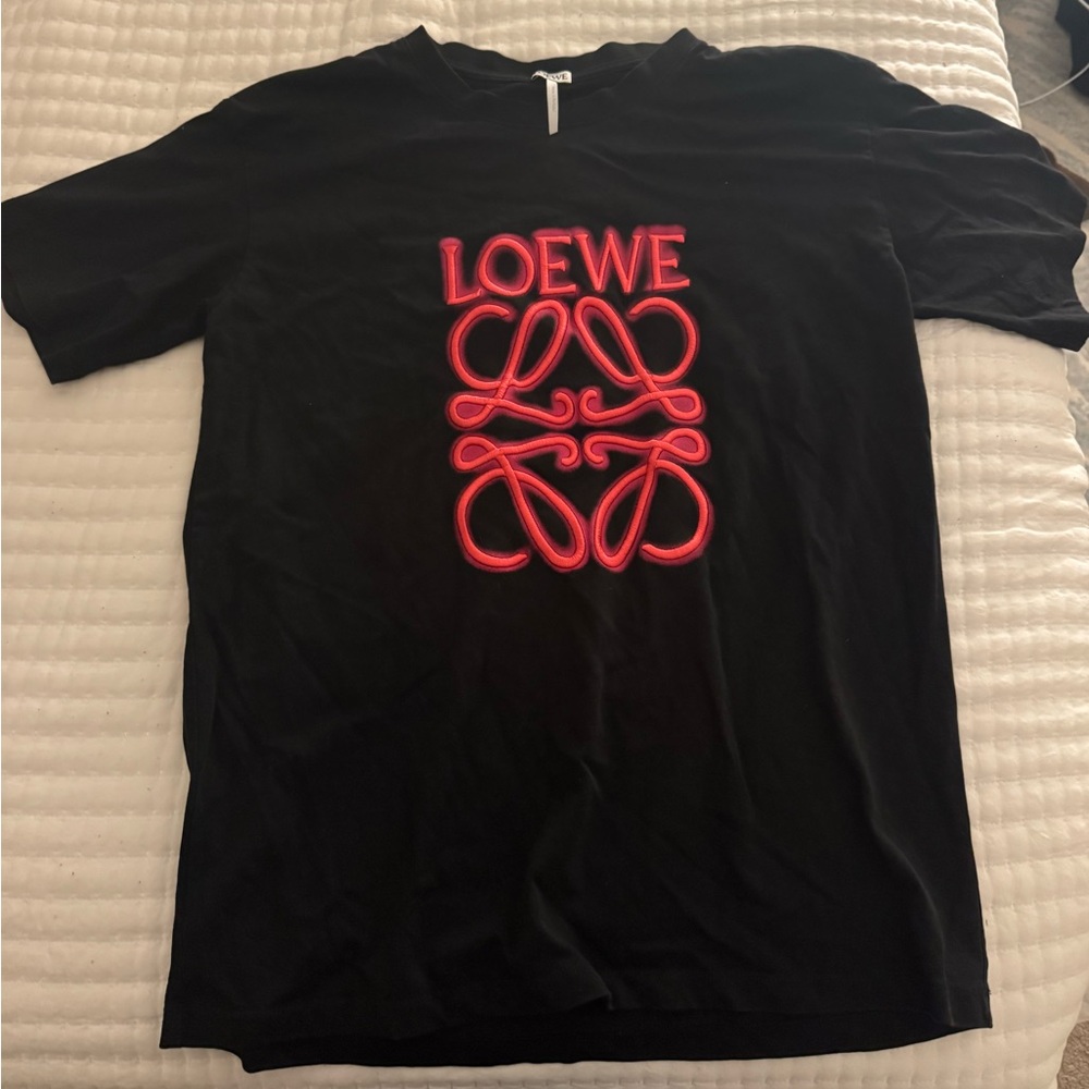 Authentic Neon Pink Loewe T-shirt Black